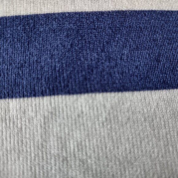 Ann Taylor, Size L, Navy Blue and White striped blouse - Picture 6 of 6